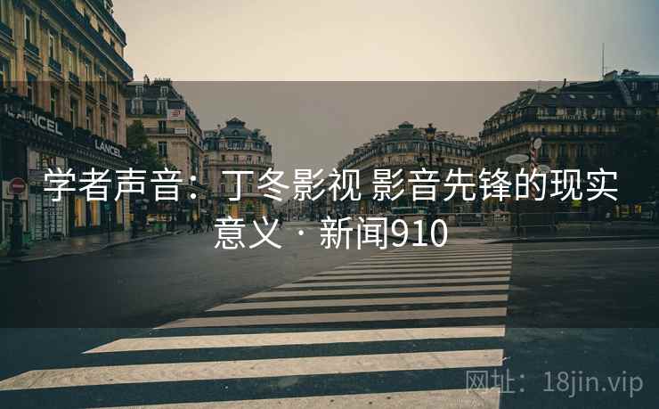 学者声音：丁冬影视 影音先锋的现实意义 · 新闻910  第2张