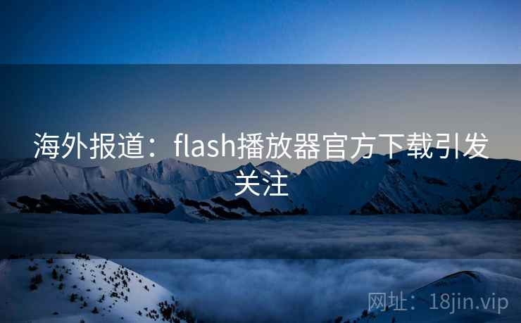 海外报道：flash播放器官方下载引发关注  第2张